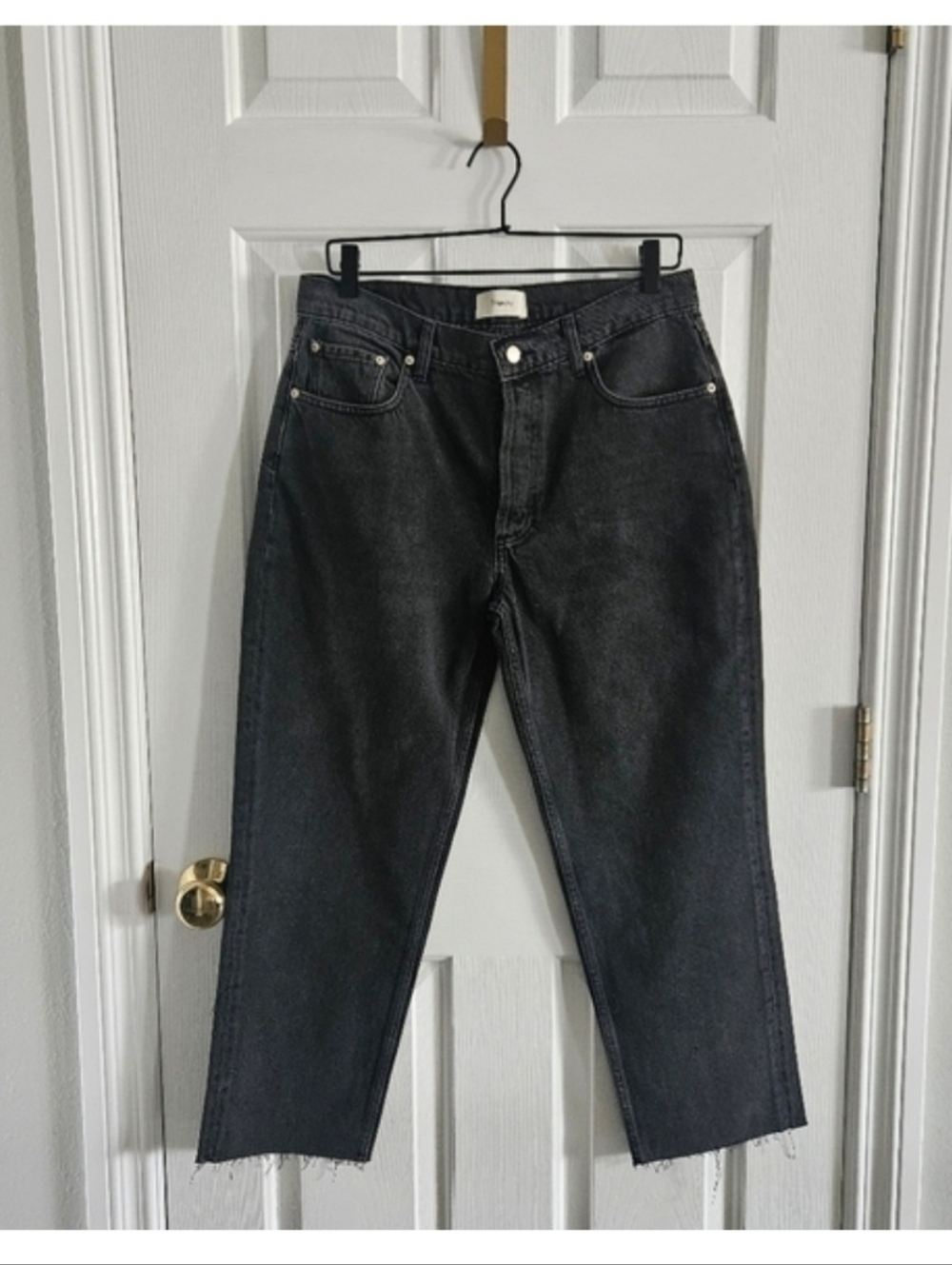 NWT Triarchy Hawn High Rise Loose Skinny Crop Jeans- Loved Black